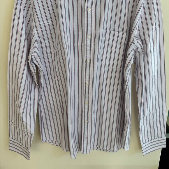J Crew Slim Fit Broken In Organic Cotton Striped Oxford Shirt Mens Size XXL - Picture 5 of 12